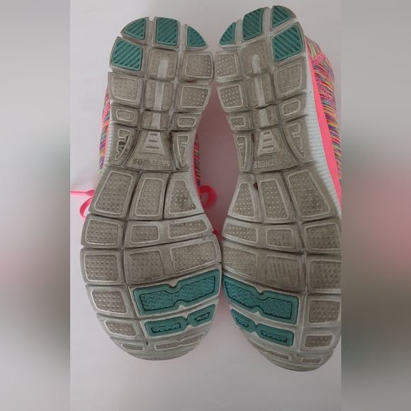 Skechers Women's Neon Multicolor Athletic Shoes - Picture 8 of 8